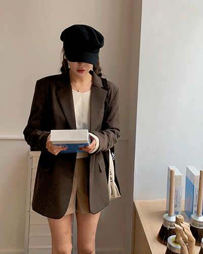 modernrobe-라일랜드 박시 싱글 자켓(울10%)♡韓國女外套